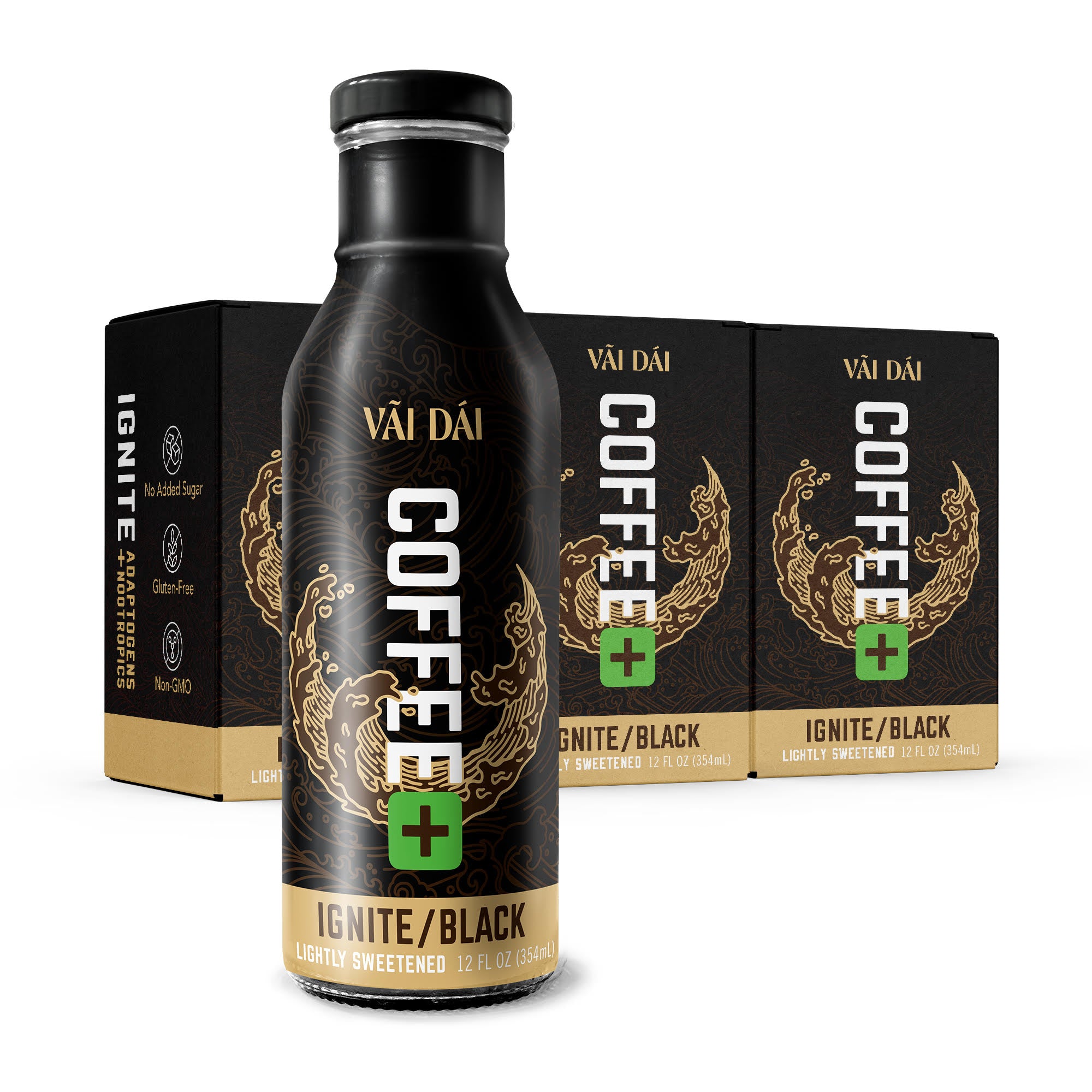 Black 12-pack (12 - 12oz glass bottles)