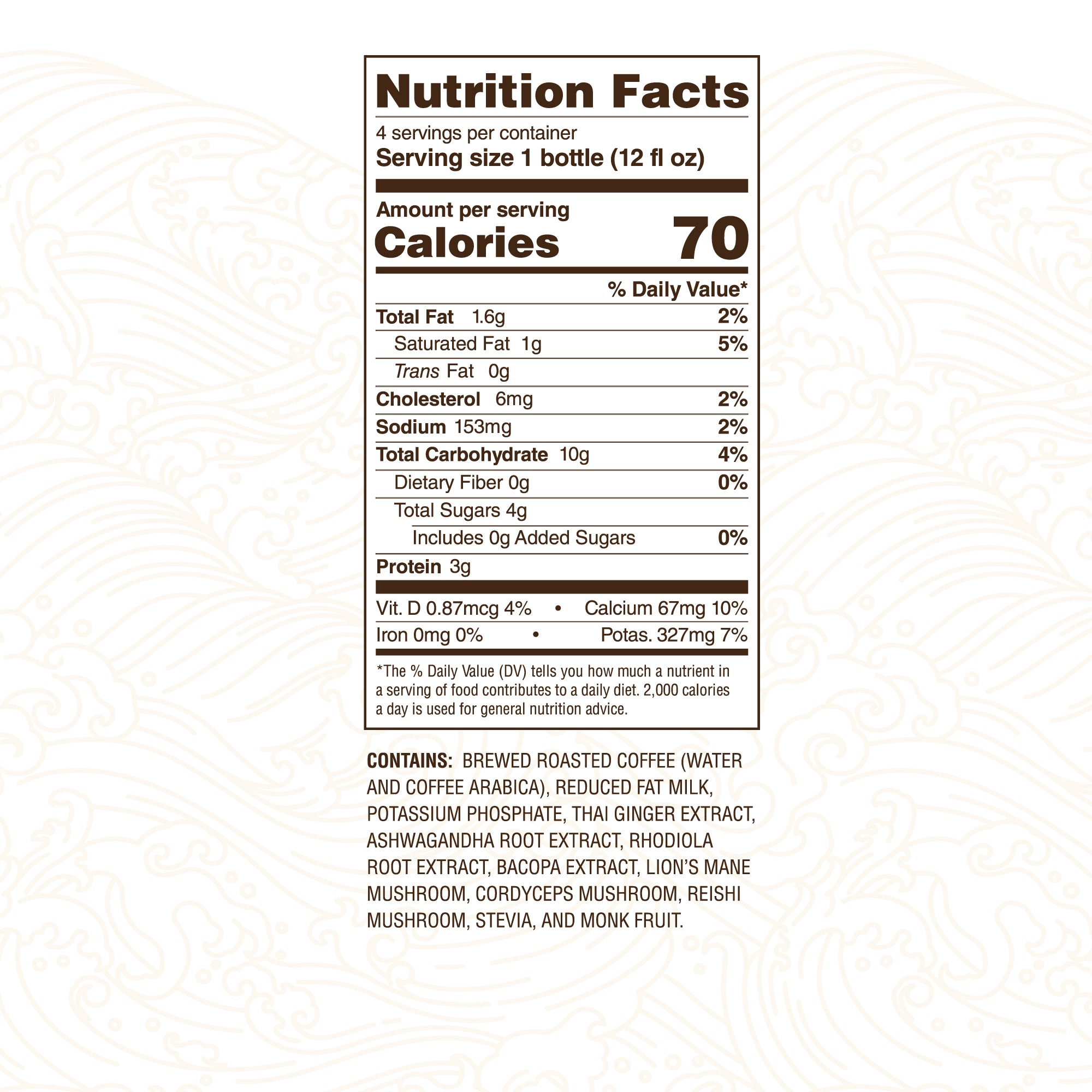 Latte 4-pack (4 - 12oz glass bottles)